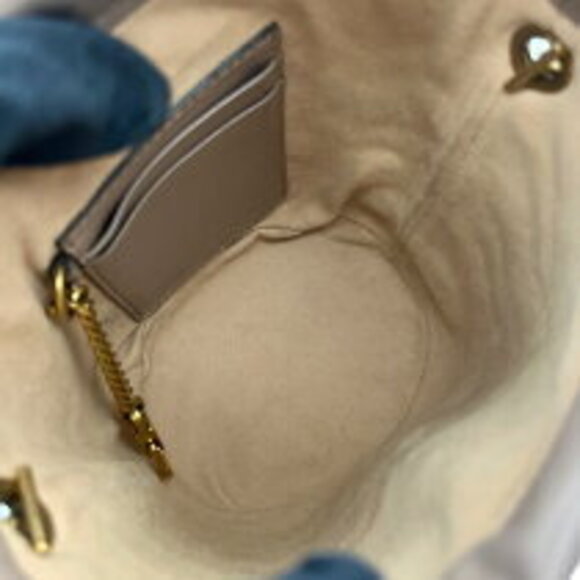 Gucci GG Marmont Bucket Bag pink Beige leather shoulder - Picture 4 of 11